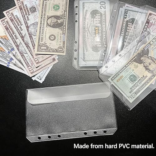 Miniatura 2 de 12 bolsillos para carpetas A6 sin cremalleras, sobres de presupuesto sin cremallera con tapas, bolsa A6 para carpeta de 6 anillos, organizador de