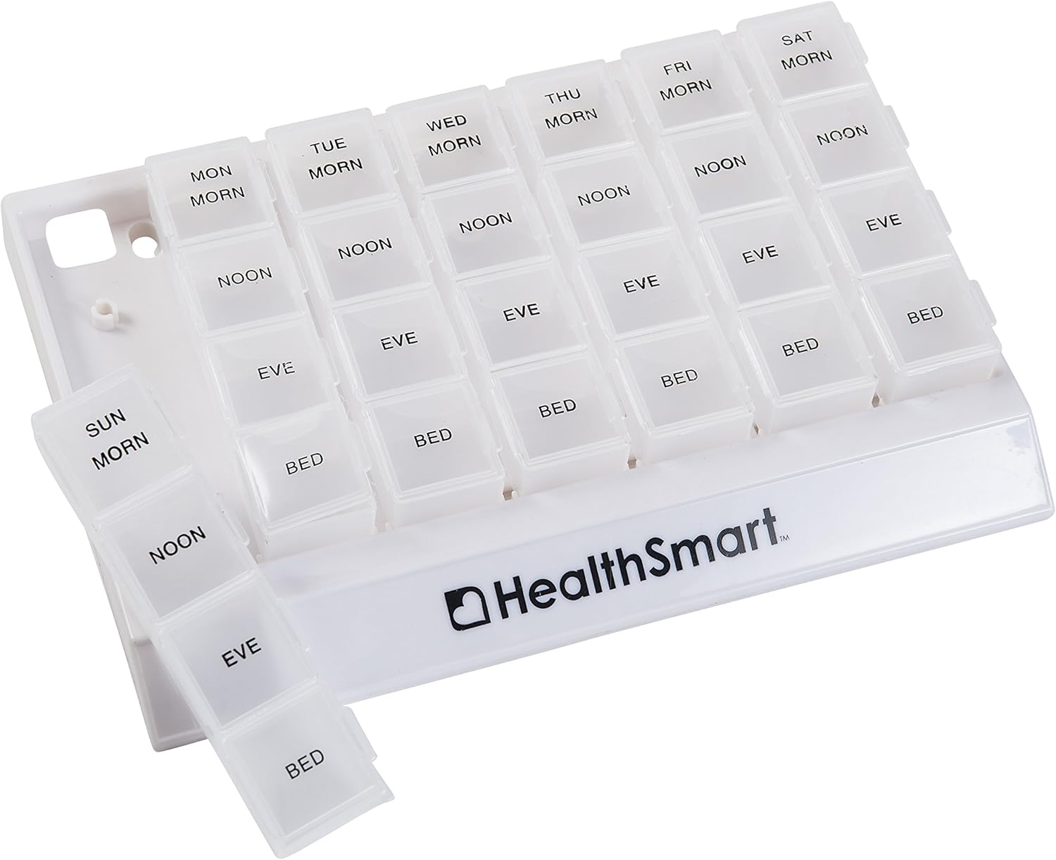 HealthSmart Weekly Pill Organizer 3 Times A day, Medicine
