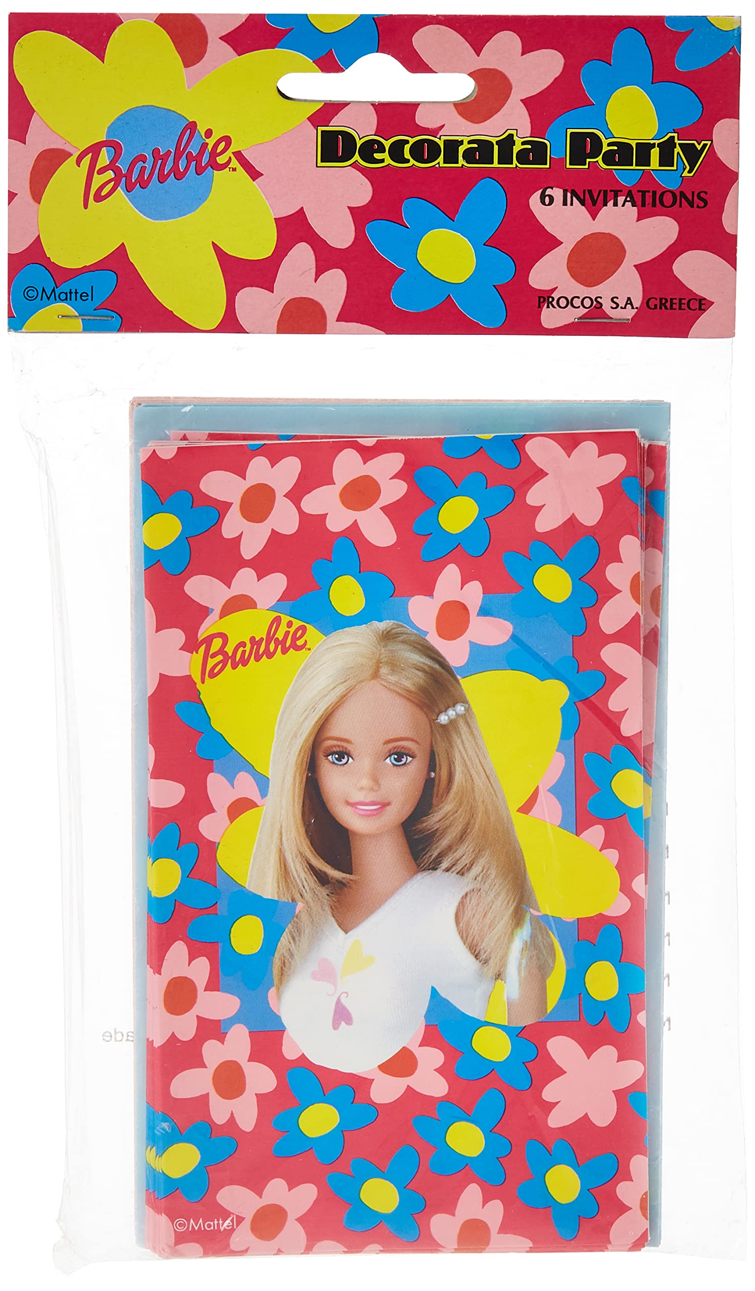 Procos Barbie Invitation and Envelopes - 6 Pieces