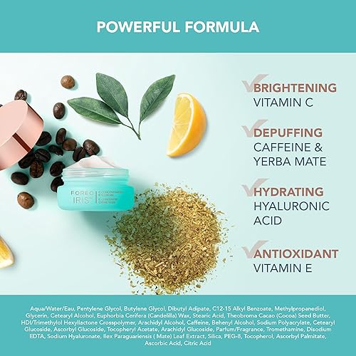 Miniatura 3 de FOREO IRIS - Crema de ojos iluminadora concentrada en C para ojeras e hinchazón, iluminador debajo de los ojos, ácido hialurónico, antioxidante,