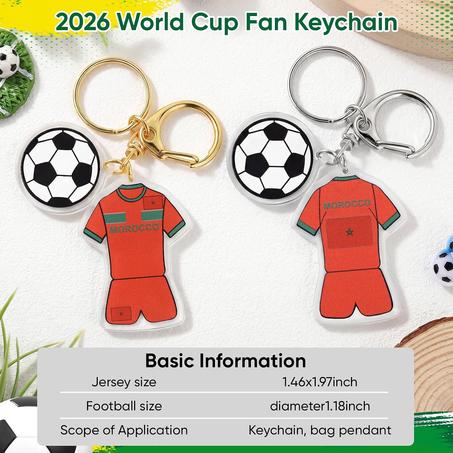 2PCS World Cup Soccer Keychain image 3