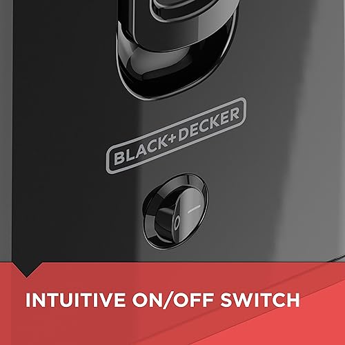 Miniatura 2 de BLACK+DECKER Extractor de jugo de frutas y verduras con diseño de ahorro de espacio, negro, 400 vatios