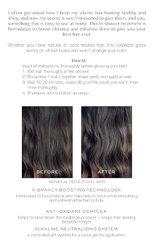Kristin Ess Hair Crystal Quartz Clear Hair Gloss for All Hair Types + Colors - Anti Brass Treatment for Women - Shine Boosting + Deep Conditioning Treatment - Vegan - Phthalates + Paraben Free