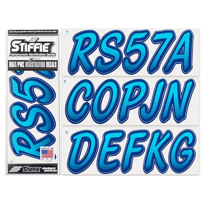 Buy Stiffie Whipline Sky Blue/Navy 3" DOT Decal Kit Registration