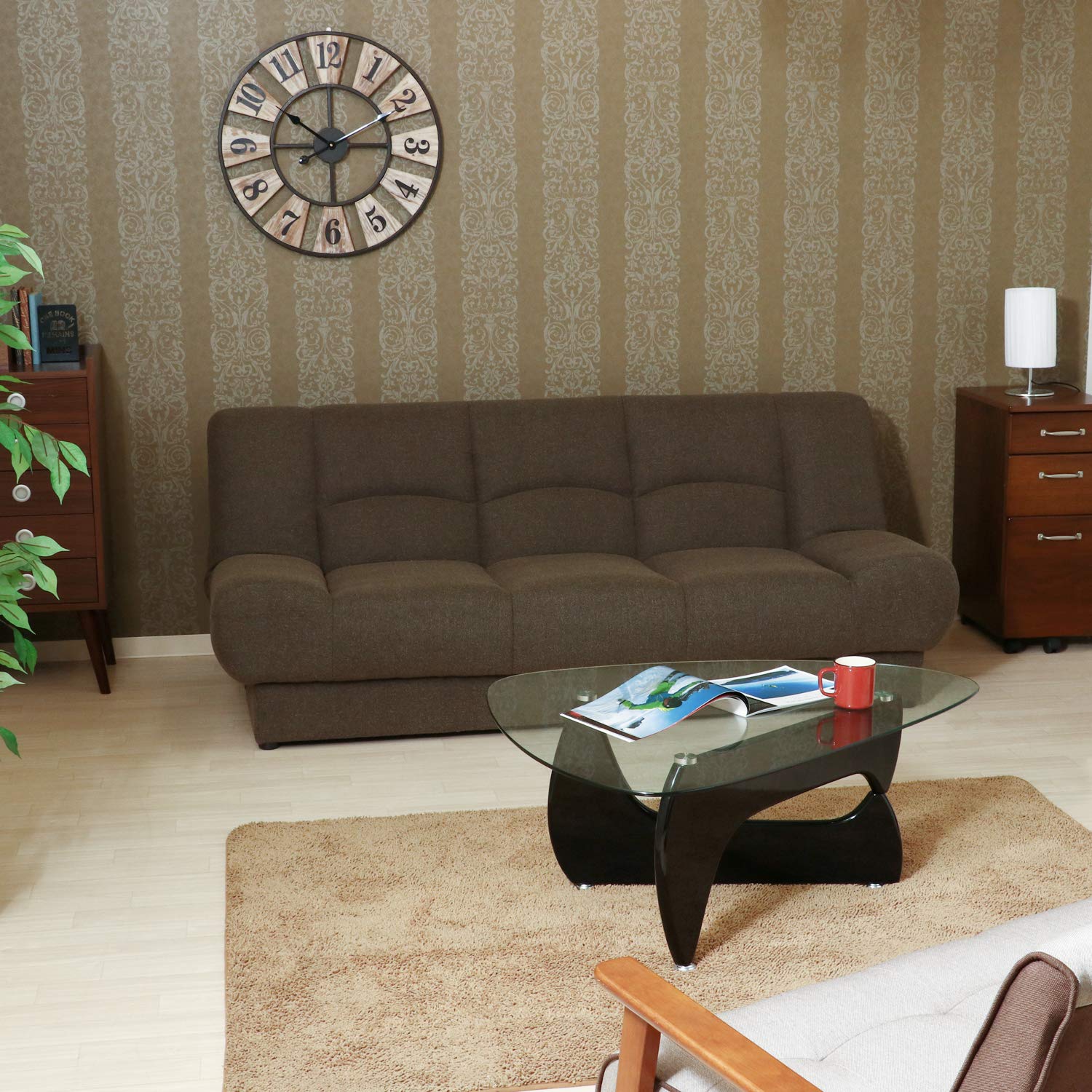 3/9受渡終了】≪zyt1136ジ≫ 不二貿易 ソファベッド 3人掛け シングル