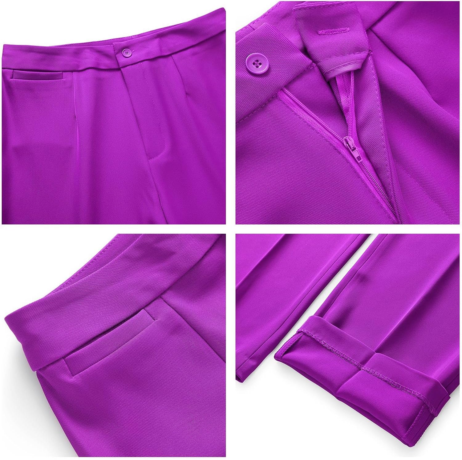 MODFUL Women's Business Pant Suit Set 2 Piece Slim Fit Blazer Jacket One Button Buckle Closure Lady Work Suit for Office - Image 6