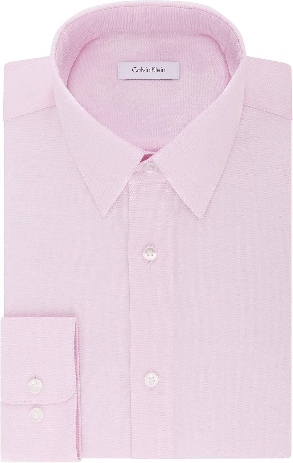 Calvin Klein Mens Dress Shirt Regular Fit Non Iron Stretch Solid - Image 3