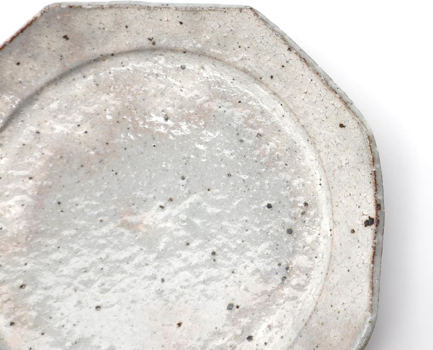 Powdershi 090606 Octagonal Small Plate, Bread Plate, S, Diameter Approx. 5.9 inches (15 cm), Made in Japan