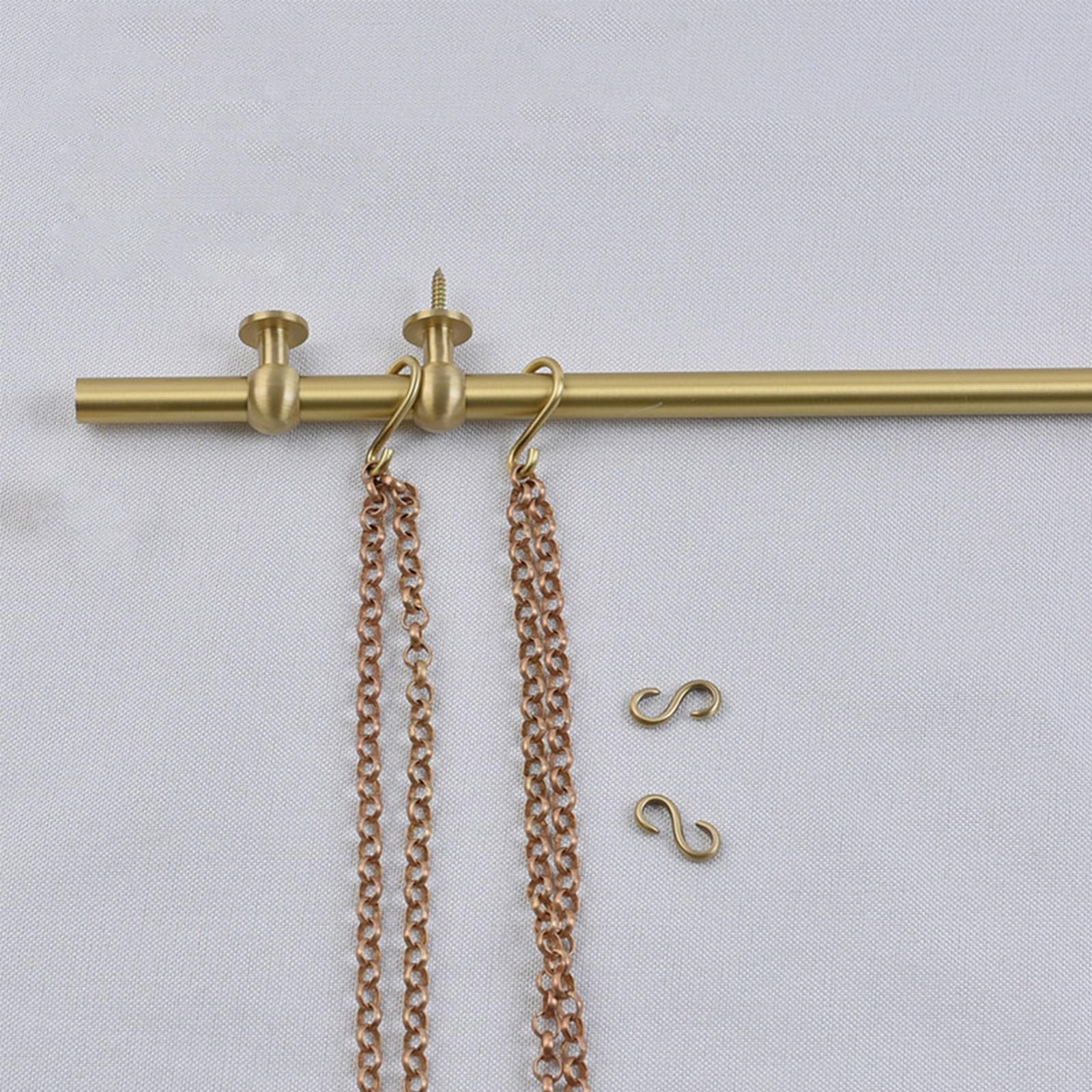 Bilderleisten, Goldenes Galerie Kunst Aufhängeset mit Verstellbaren Ketten und Haken, Kunst Aufhängeschiene for Rahmen, Leinwanddrucke und Heimmuseumsdekoration(90cm/35in)