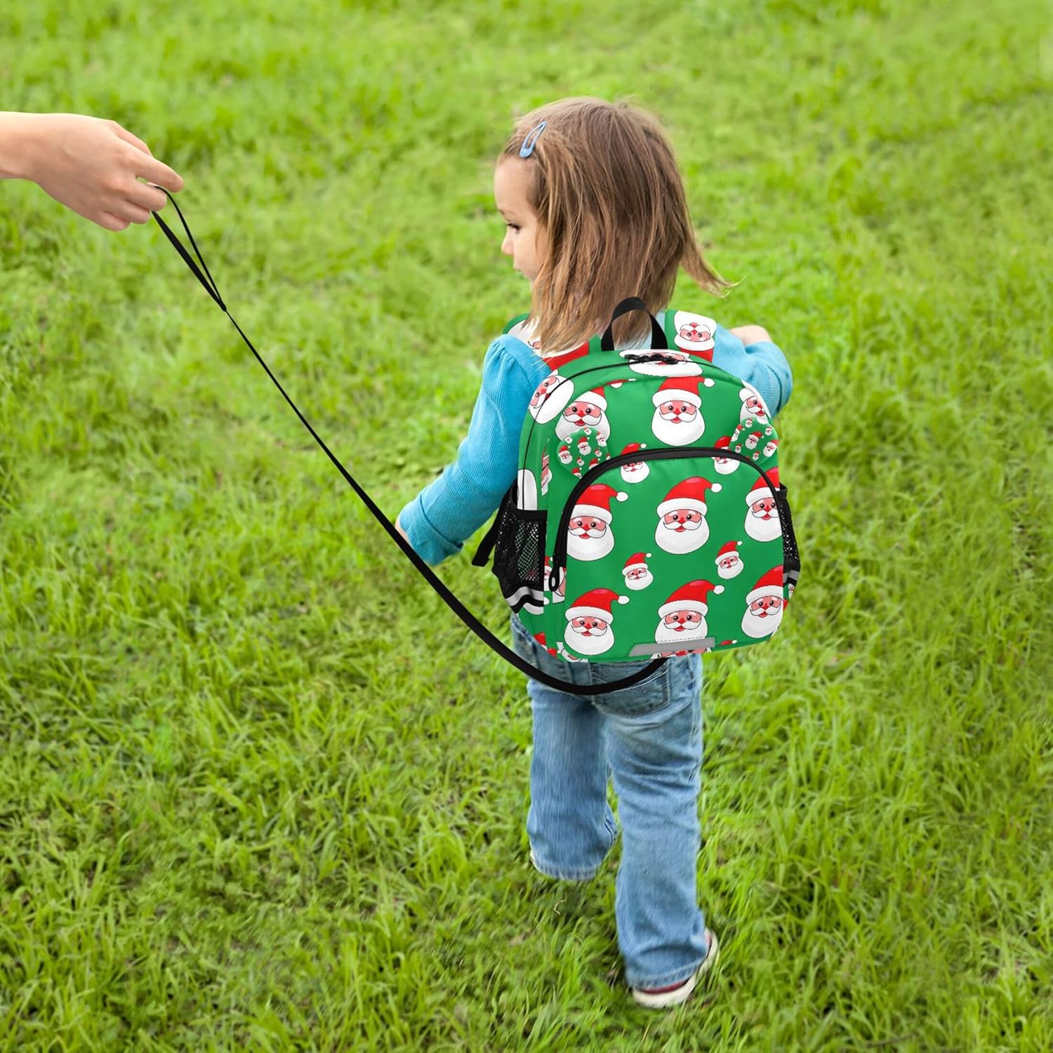 Joisal Cute Kids Backpack for Toddler Bagpack Boys Daycare Bag for School Girls Green Santa Claus Green S 7L