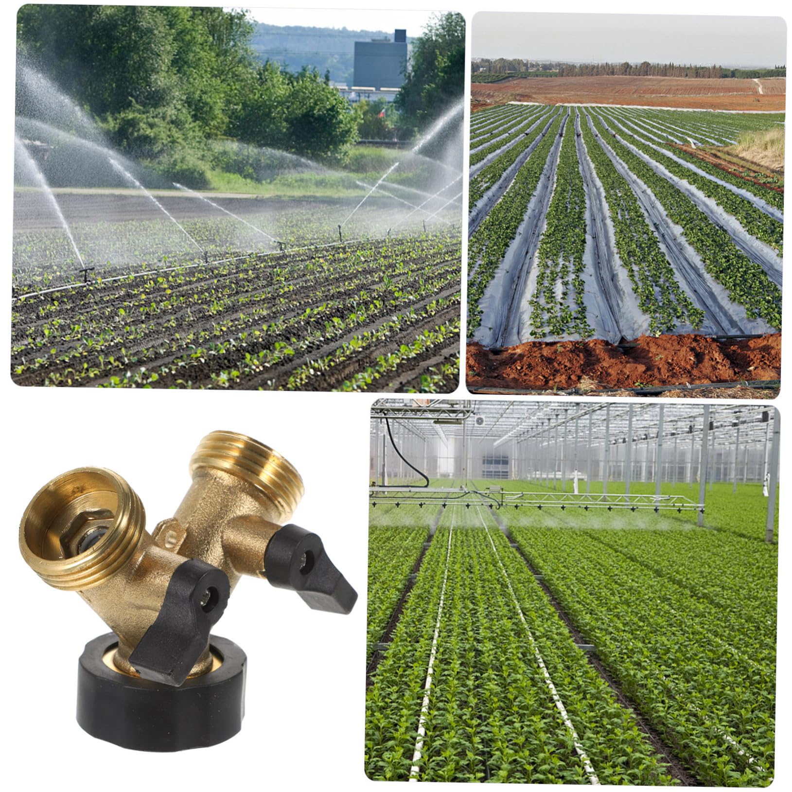 Levemolo 2pezzi Raccordo per Tubo Giardino Ottone y Connettore Doppio per Rubinetto Facile da Installare Resistente e Durevole per Irrigazione e Uso Esterno