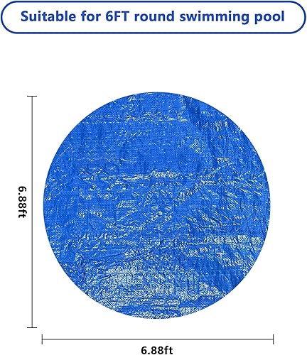 Miniatura 2 de DECOHS Protector solar para piscina de 12 pies, cubierta solar para piscinas de marco redondo, cubierta de piscina para redonda inflable, protector