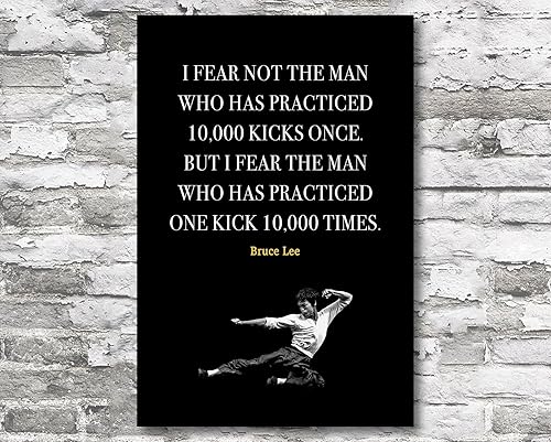 Miniatura 2 de Rebel Pop Art Póster de Bruce Lee Bruce Lee con cita motivacional #2 (11 x 17 pulgadas)