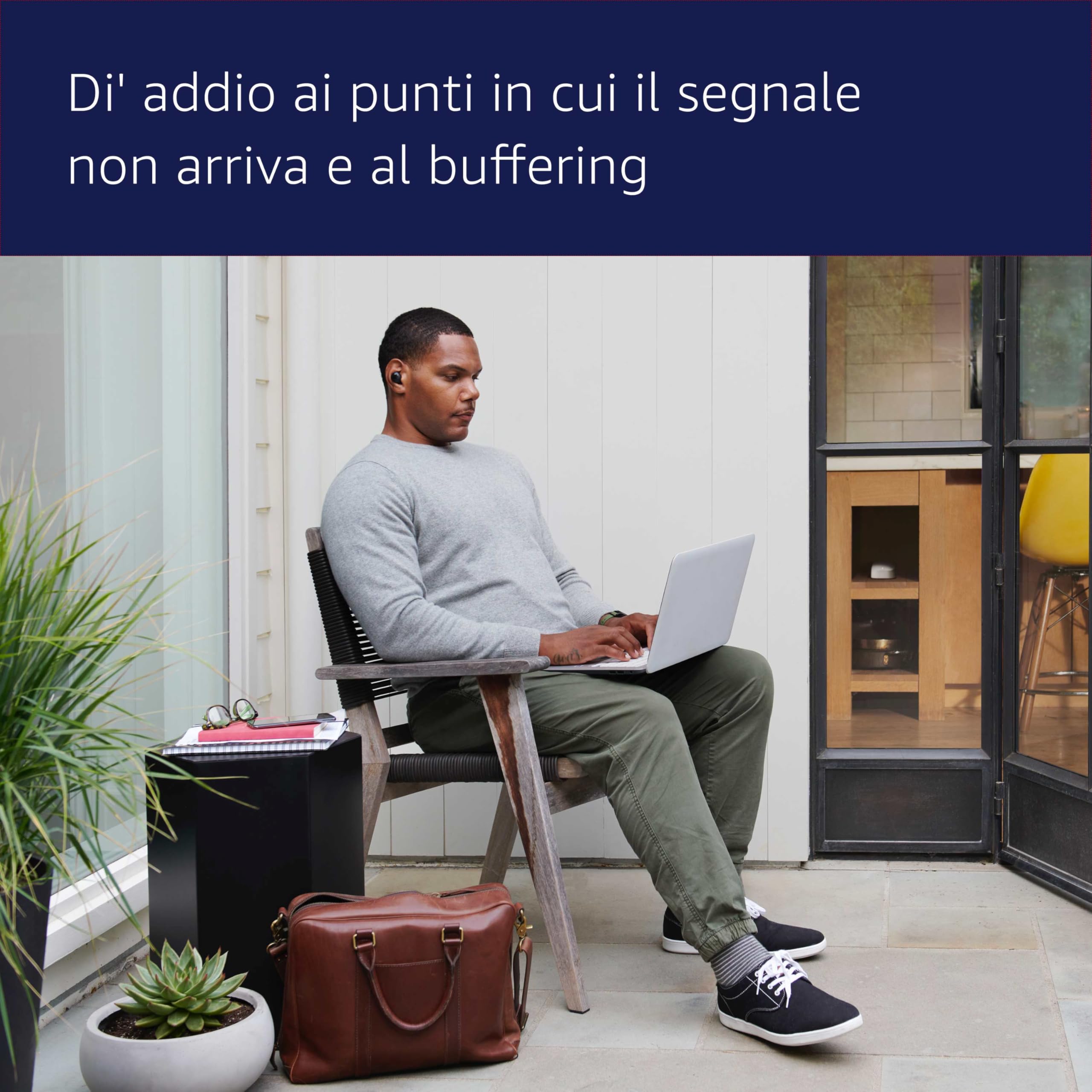 Router wi-fi mesh Amazon eero 6 | Ethernet 900 Mbps | Fino a 280 m² | Connessione di oltre 75 dispositivi | Confezione da 2 | Modello 2021