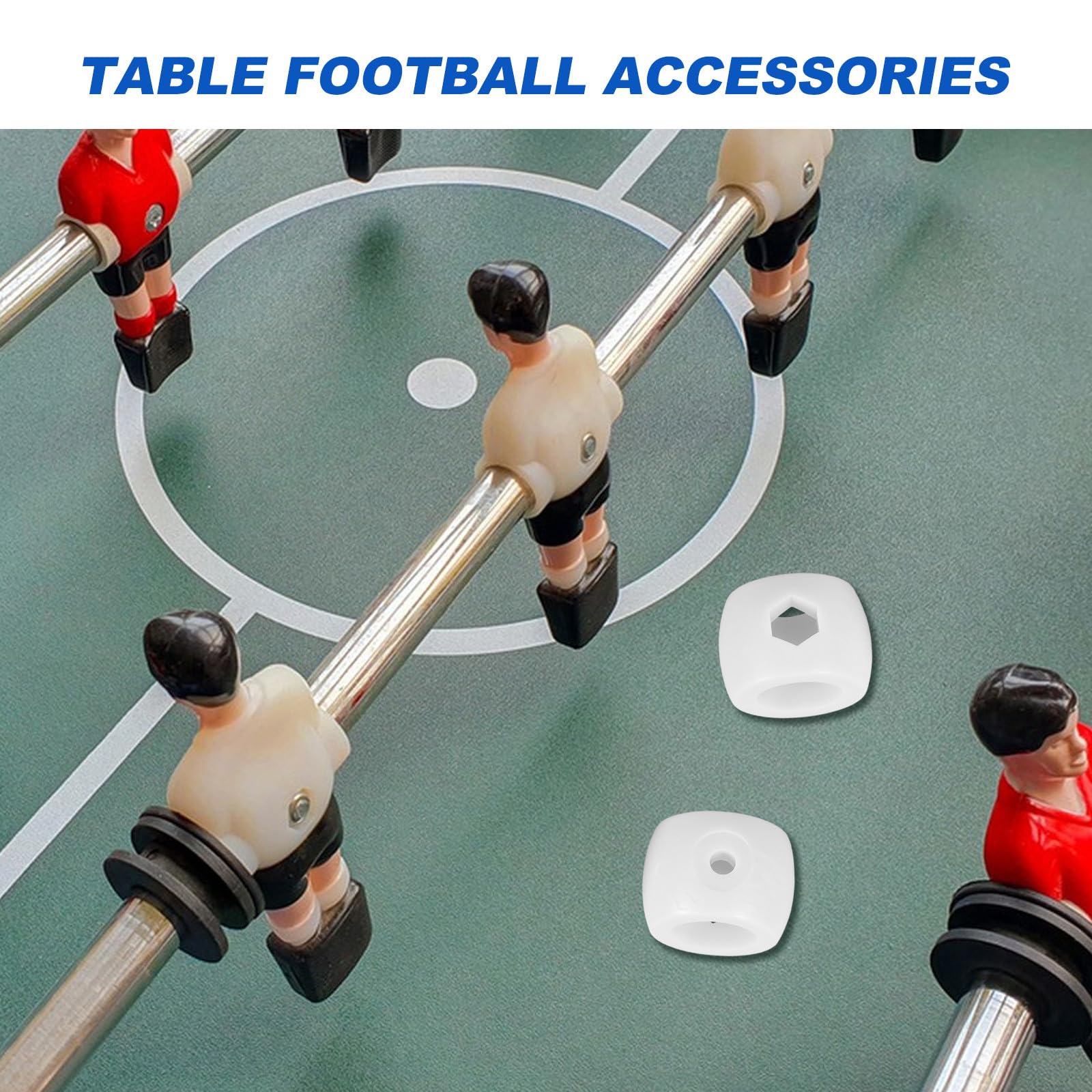 Anello di Arresto Bianco per Calcio Balilla da Tavolo in Abs, Set 4 Pezzi Facile da Installare, Ricambio per Macchine da Calcio Balilla Domestiche