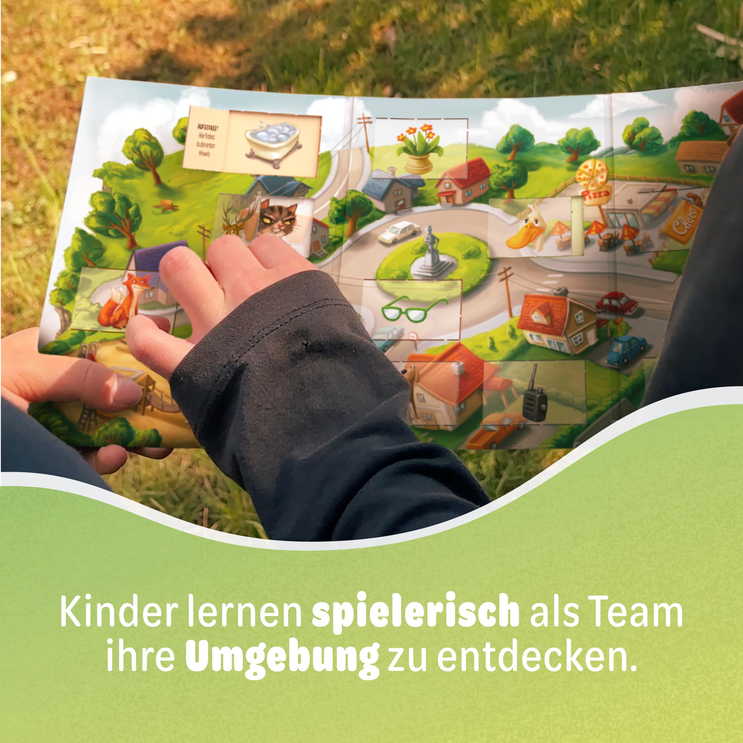 Schnitzeljagd Spiel für 1 bis 7 Kinder von 5 bis 7 Jahren – Komplettset - Kindergeburtstag Spiele - Schnitzeljagd Kinder - Detektive auf geheimer Spur
