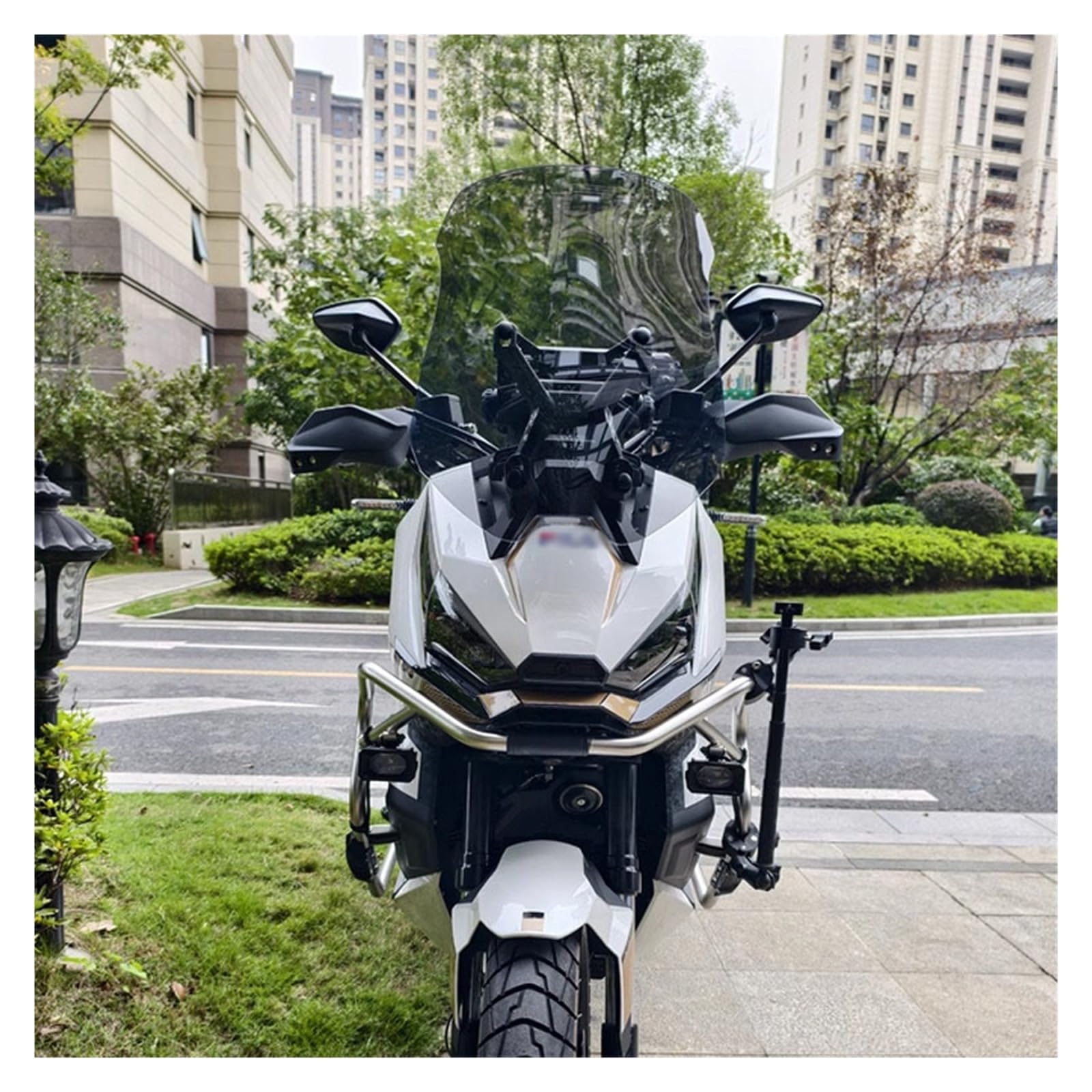 szyba motocyklowa Dla ZONTES 368G 368 G Motocykla Przednia Szyba Ochrona Klatki Piersiowej Wiatroszczelny, Odporny Deszcz Deflektor regulowana przednia szyba(57cm Smoky)