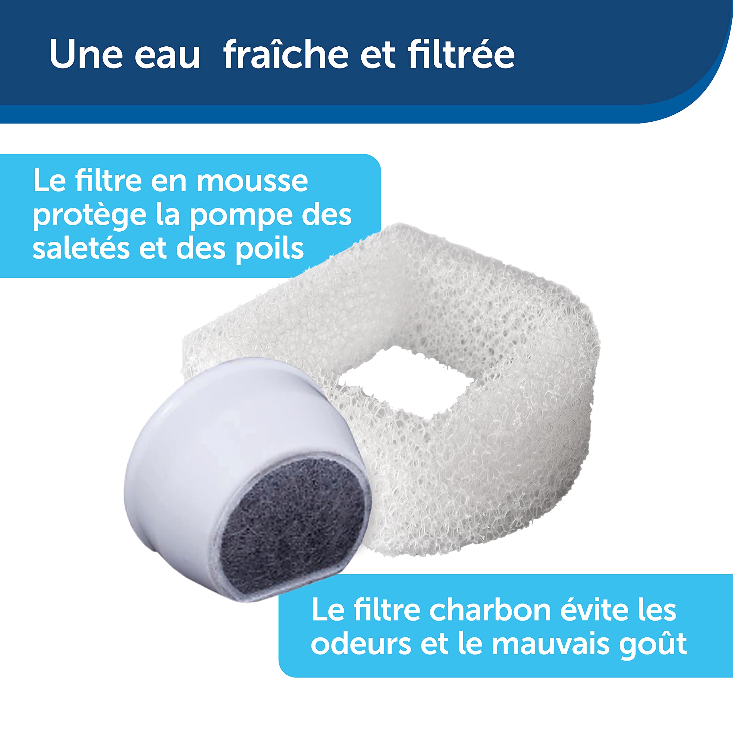 DRINKWELL Fontaine en céramique et plastique Sedona - Pour chat et chien
