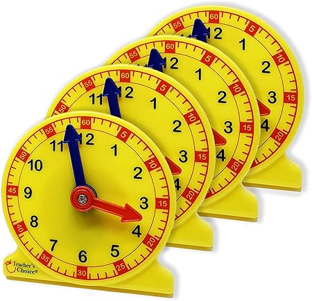 Amazon 時計の読み方を学ぶ Small 4 4 Pack Ncs8 1056 知育時計 時計のおもちゃ おもちゃ