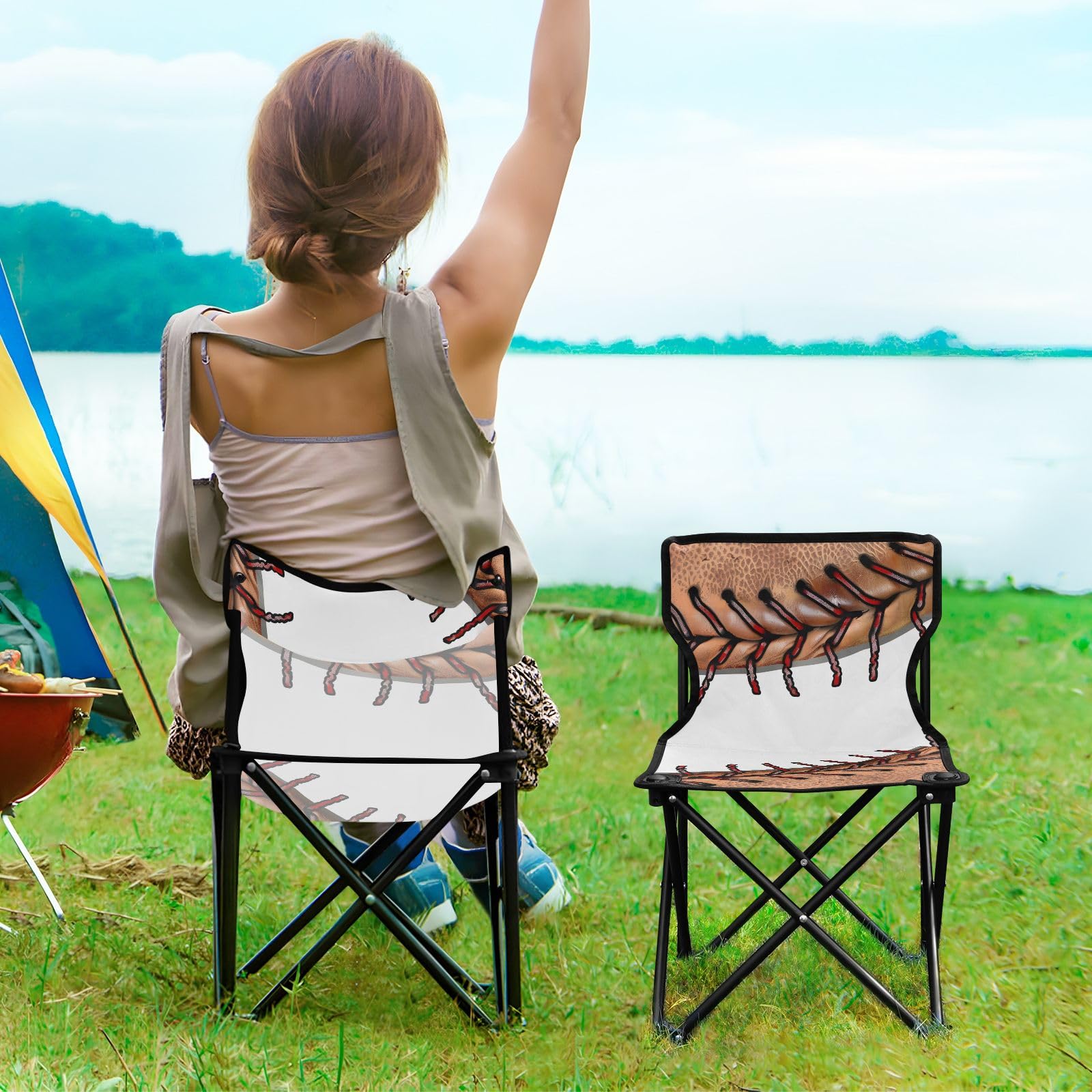 Amazon.com: Portable Camping Folding Chairs Foldable Chair