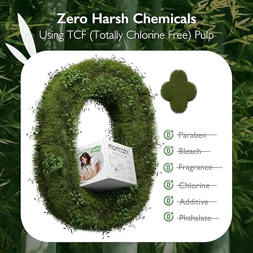 Miniatura 3 de Momcozy Pañales para bebés, pañales de bambú natural hipoalergénicos para pieles sensibles, pañales desechables, pañales orgánicos, pañales para