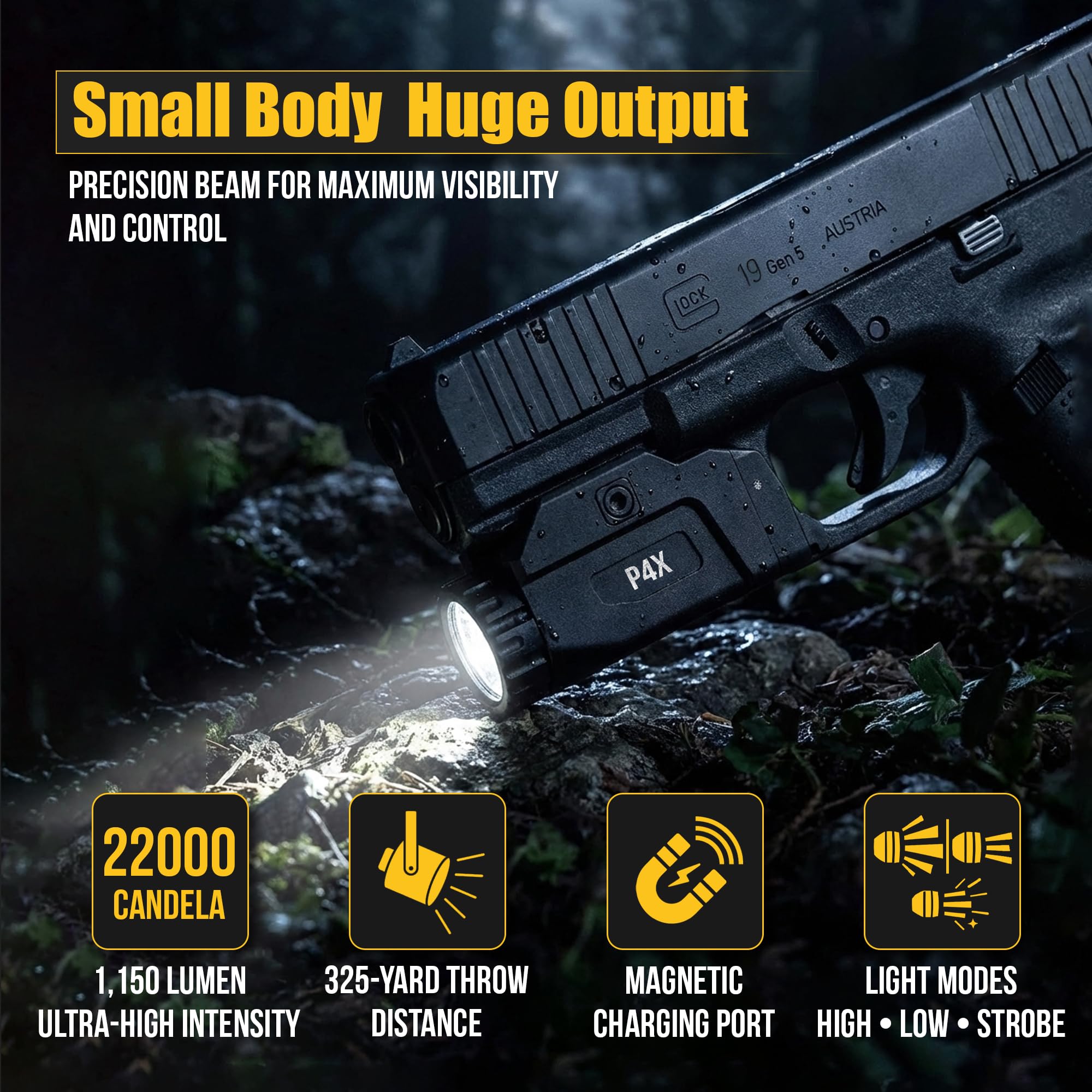 Amazon.com: HiLight Tactical P4X Series 1150 Lumen Pistol LED