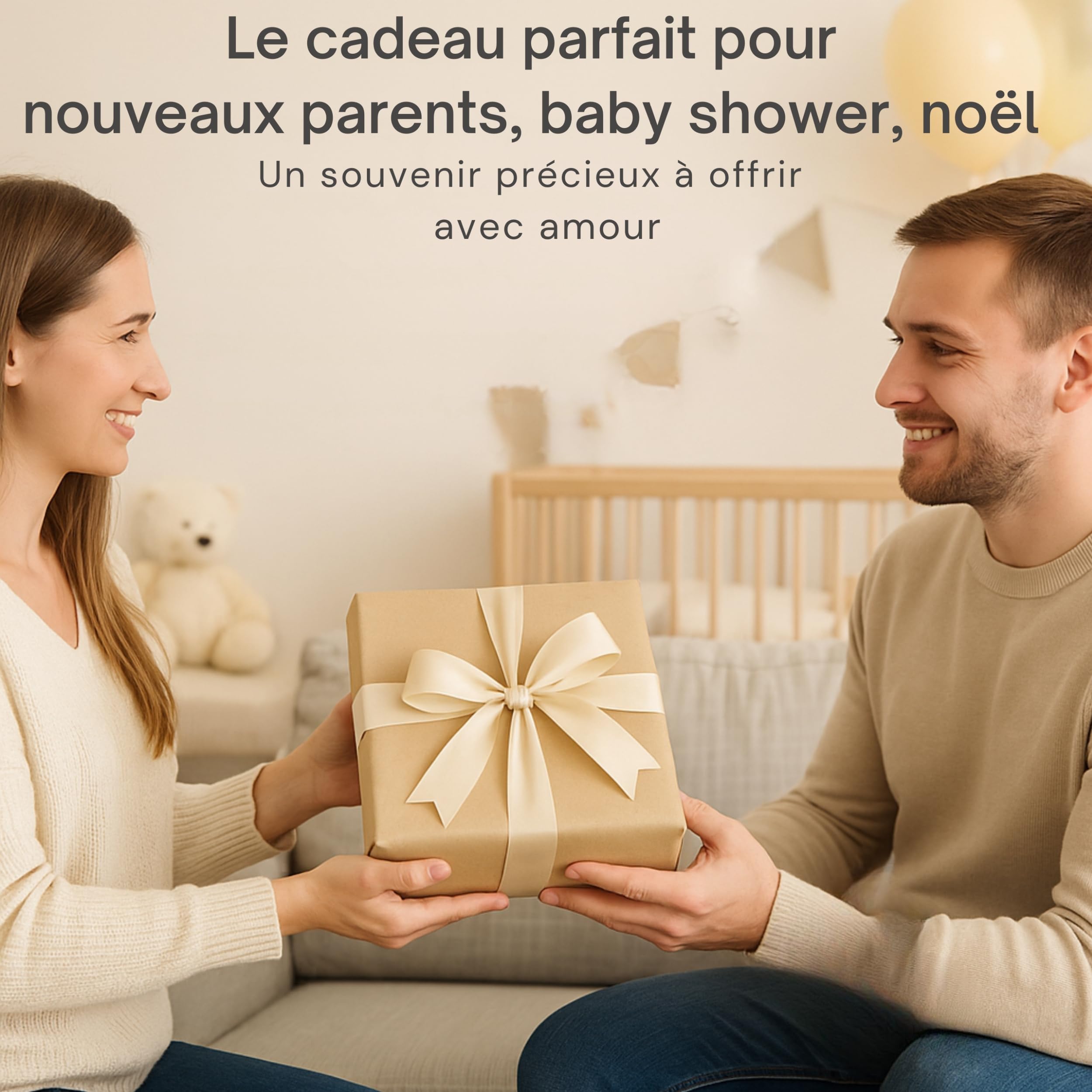 Coffret Naissance Personnalisé Plâtre Non Toxique Kit Empreinte Main Pied Bébé Cadeau Baby Shower Baptême