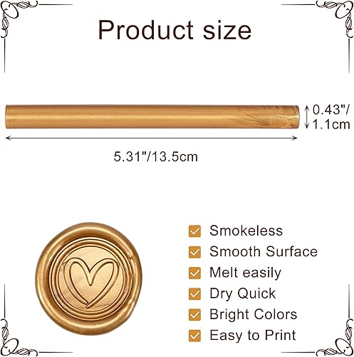 Miniatura 3 de Yoption 15 varillas de cera para sellar con pistola de pegamento, ideal para invitaciones de boda, tarjetas, sobres (rosa)