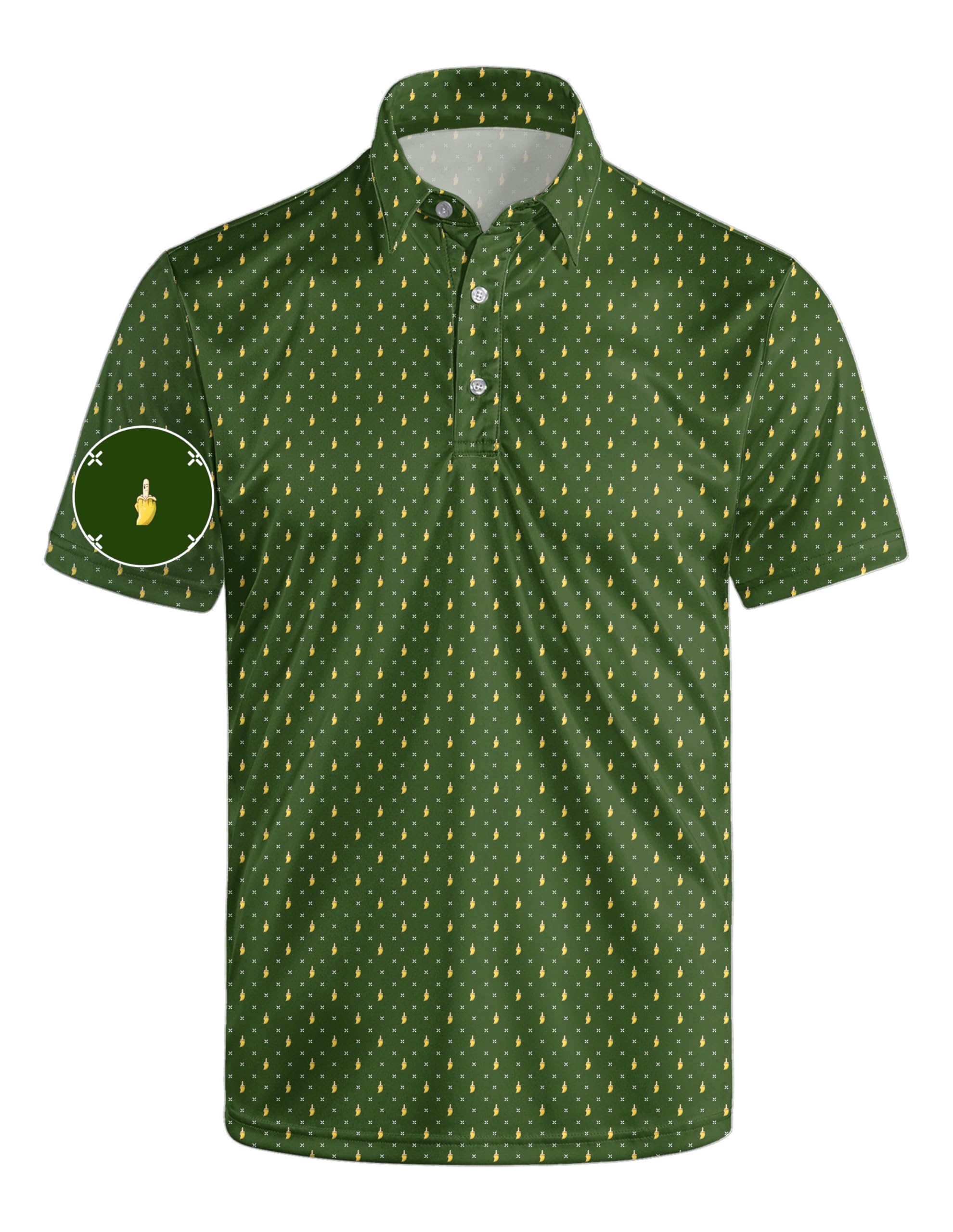 Mens Funny Golf Polo Shirts Short Sleeve Quick Dry Polo Shirts