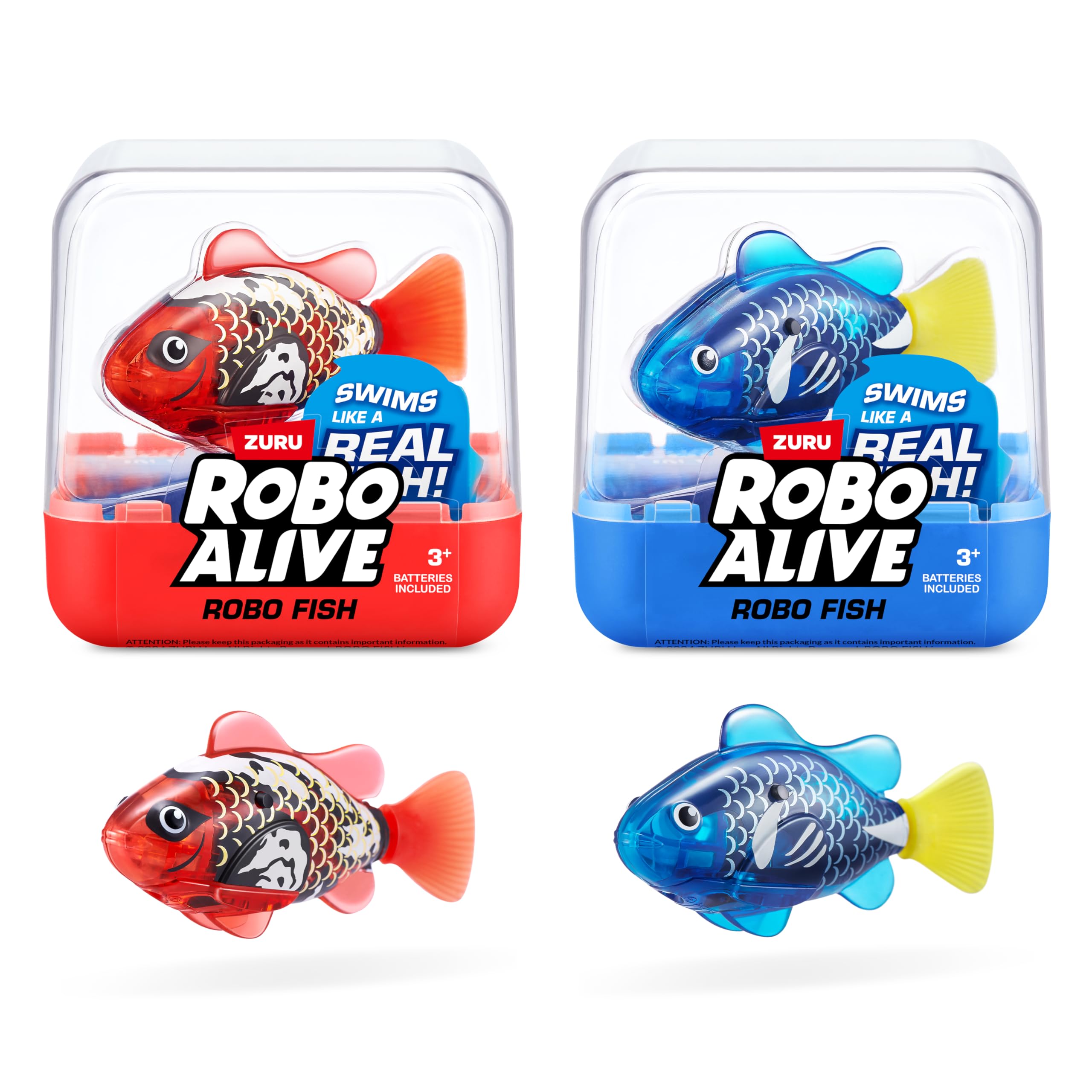 Amazon.com: Robo Alive Robo Fish Robotic Swimming Fish (Blue + Red