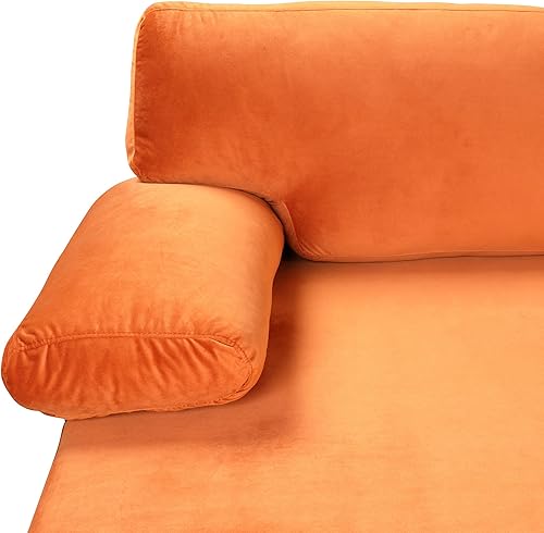 Miniatura 194 de Sofá modular moderno en forma de L, con diván extra ancho y patas doradas Gris,Negro -,Verde,Naranja,Gris oscuro,marino,Púrpura