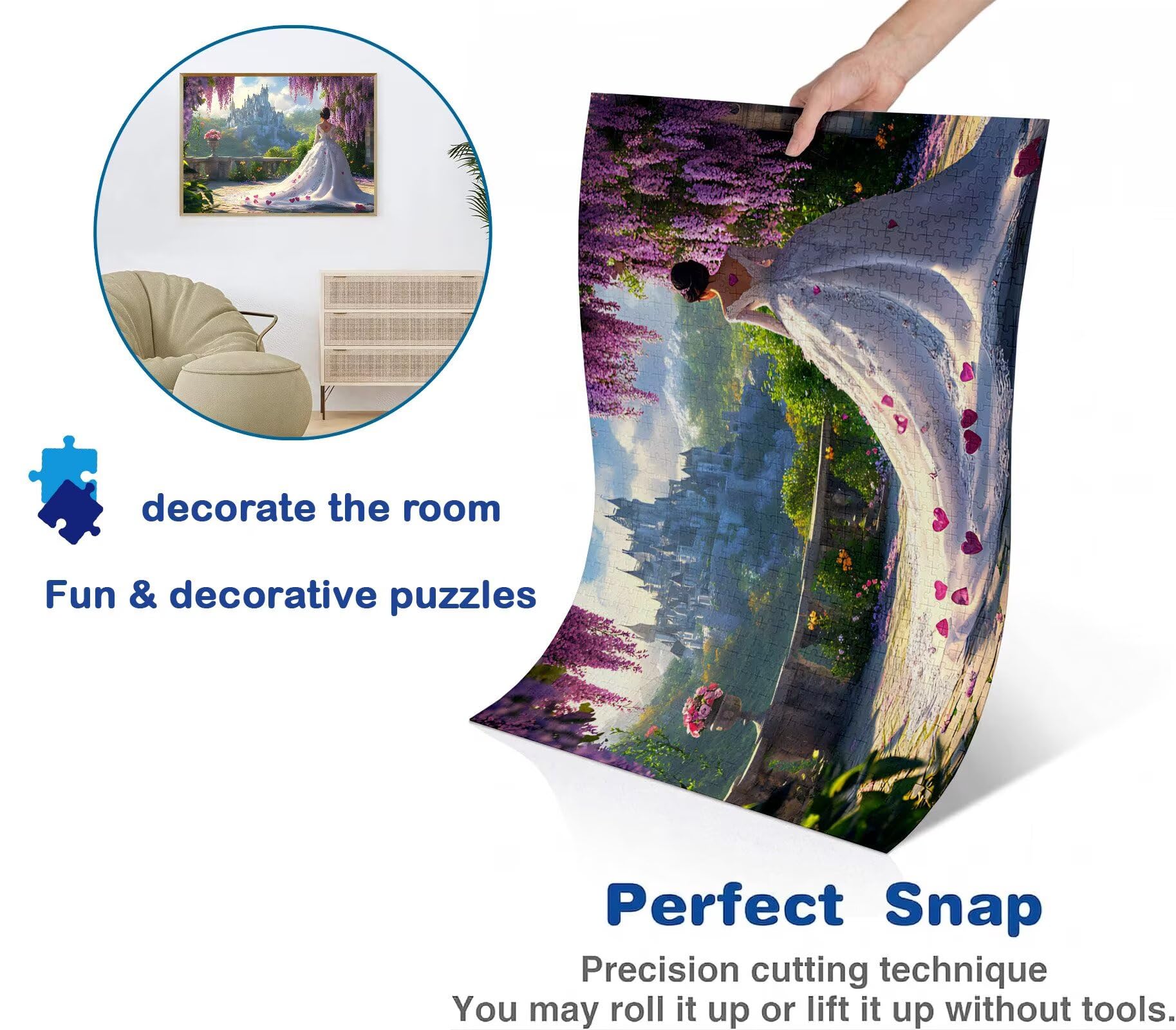 Belleza Palacio Puzzle 5000 Piezas Adultos, Rompecabezas con Letras en la Parte Posterior - Piezas Que Encajan Perfectamente, Reto de Concentración, Regalo para Mujer y Decor, 156.5 x 105.5 cm w0-575