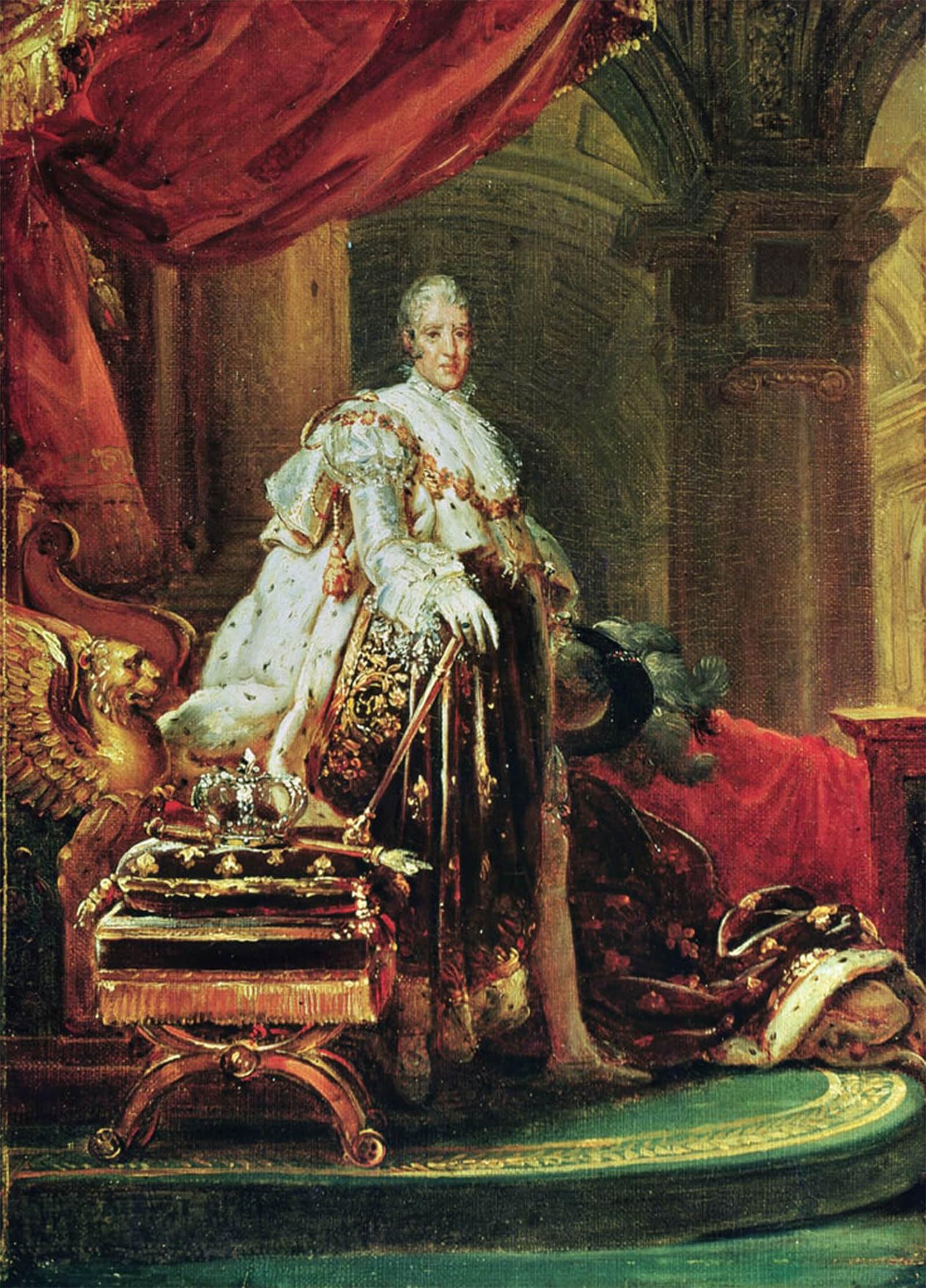 SERENDIPITP Vintage Picture Print on Canvas Wall Art Poster Full-length Portrait of Charles X King of France and Navarre by Baron François Pascal Simon Gérard for Wall Decor 60x90cm