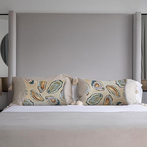 Miniatura 4 de Juego de 2 fundas de almohada abstractas de 12 x 20 pulgadas, decoración estética de la habitación de la playa, fundas de almohada lumbares