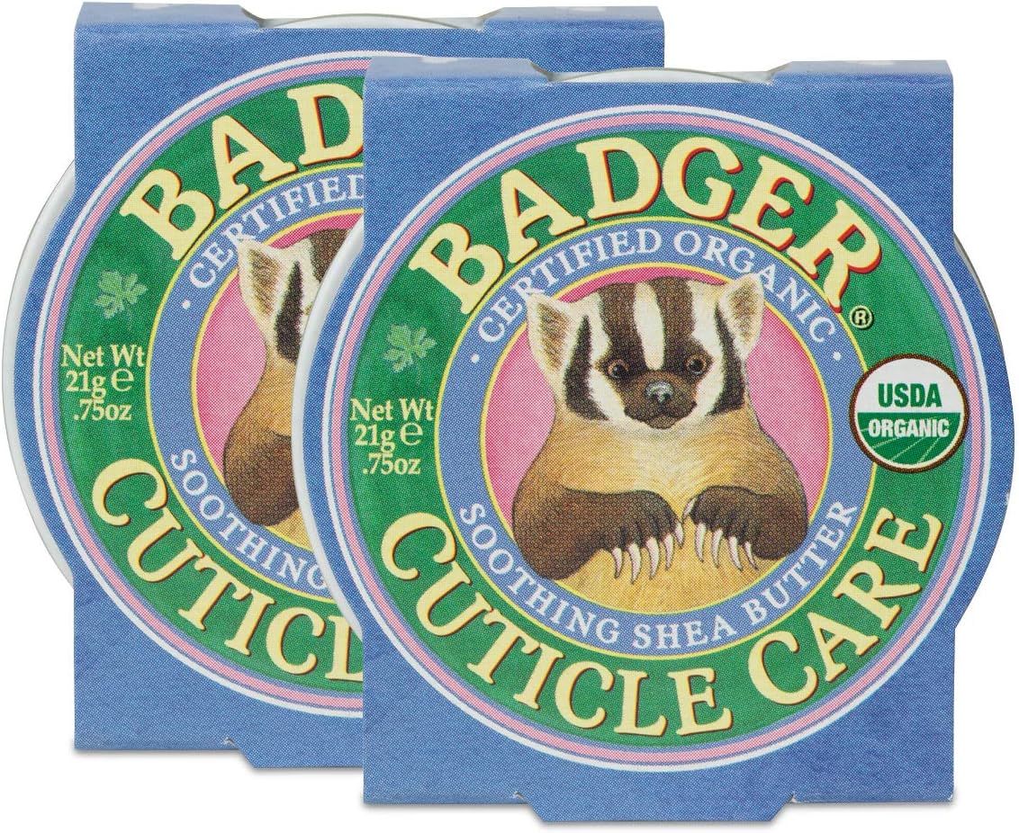 Badger - Certified Organic Cuticle Care- Soothing Shea Butter - .75 oz. - 2 Pack