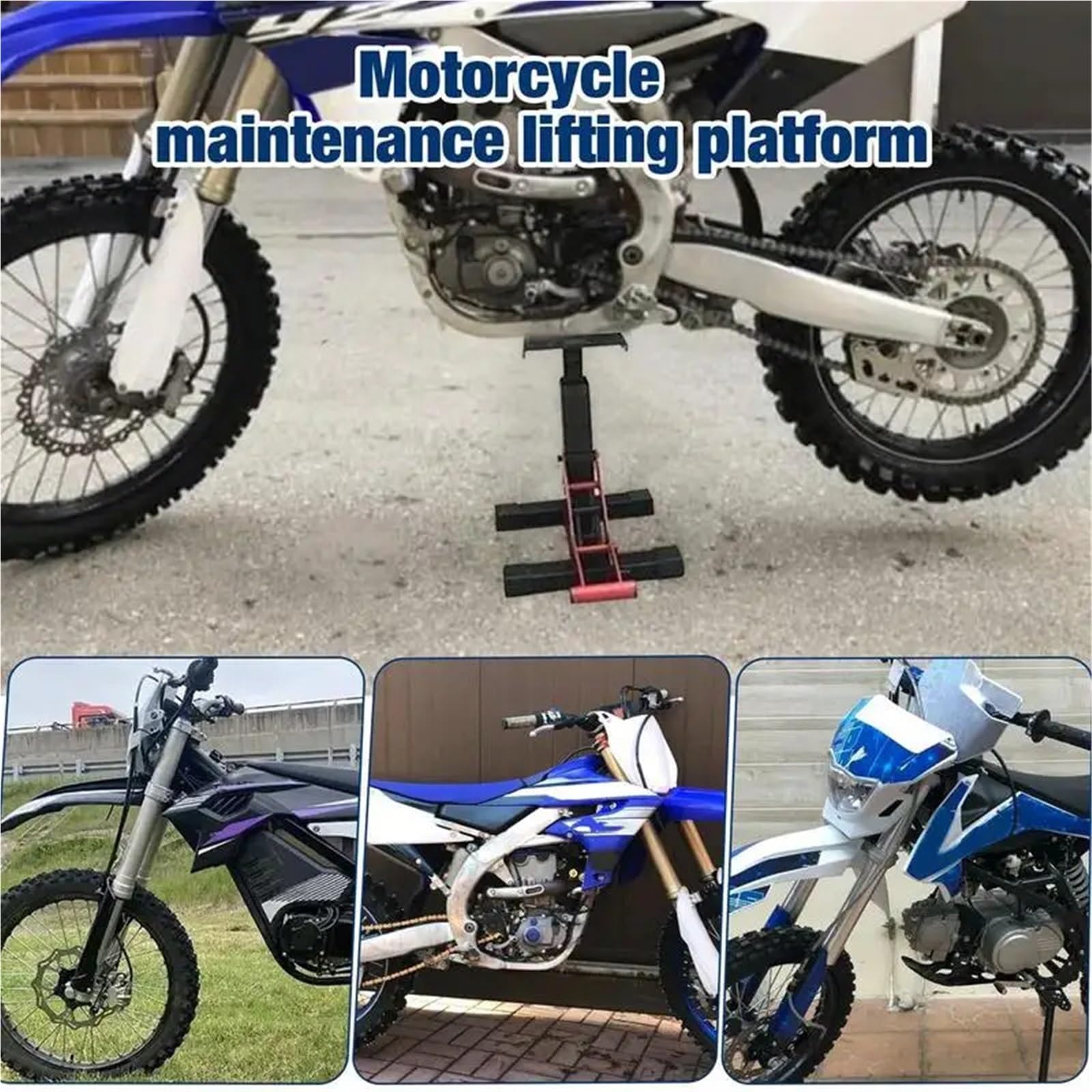 Akcesoria do podnośników Podnośnik motocyklowy 1200 funtów Motoryzacja Mechaniczne narzędzia warsztatowe Podnośniki samochodowe i podnoszenie 10 do 17 cali podnośników manewrowych