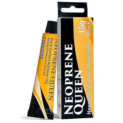 Neopreno Queen - Adhesivo de reparación para trajes de neopreno, 0.51 onzas (0.53 oz), adhesivo de contacto de unión rápida para reparaciones de