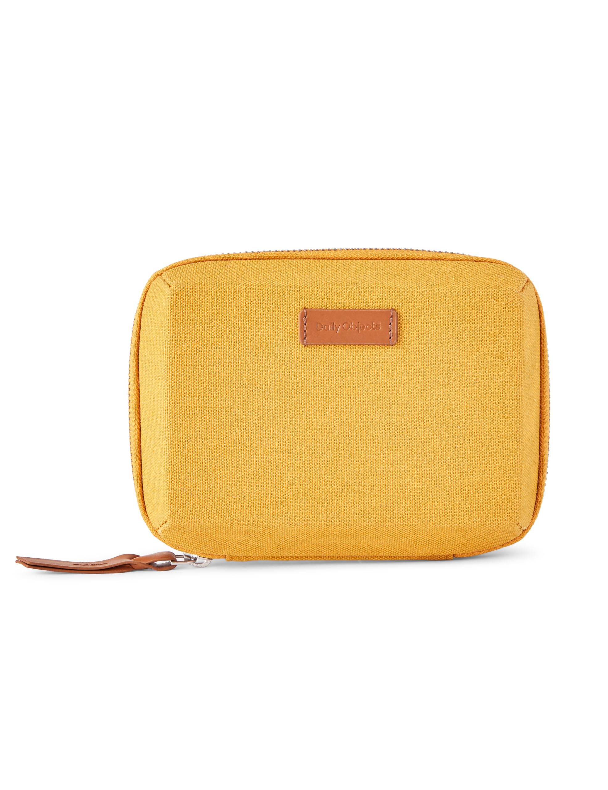 DailyObjects Travel Digital Accessories Canvas Storage Bag Portable Gadget Organizer Case Regular Zippered Tech Kit Organizer Pouch for Memory Cards - Yellow 2