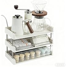 3-Tier Tea Storage Organizer, Clear Acrylic Drawers, Kitchen Counter Display Box, 12.7 x 22 x 32.3 inches 3-layer