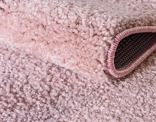Miniatura 6 de Unique Loom Colección Solo - Alfombra Calabasas (5 pies 3 pulgadas x 7 pies 7 pulgadas, rectangular, color rosa)