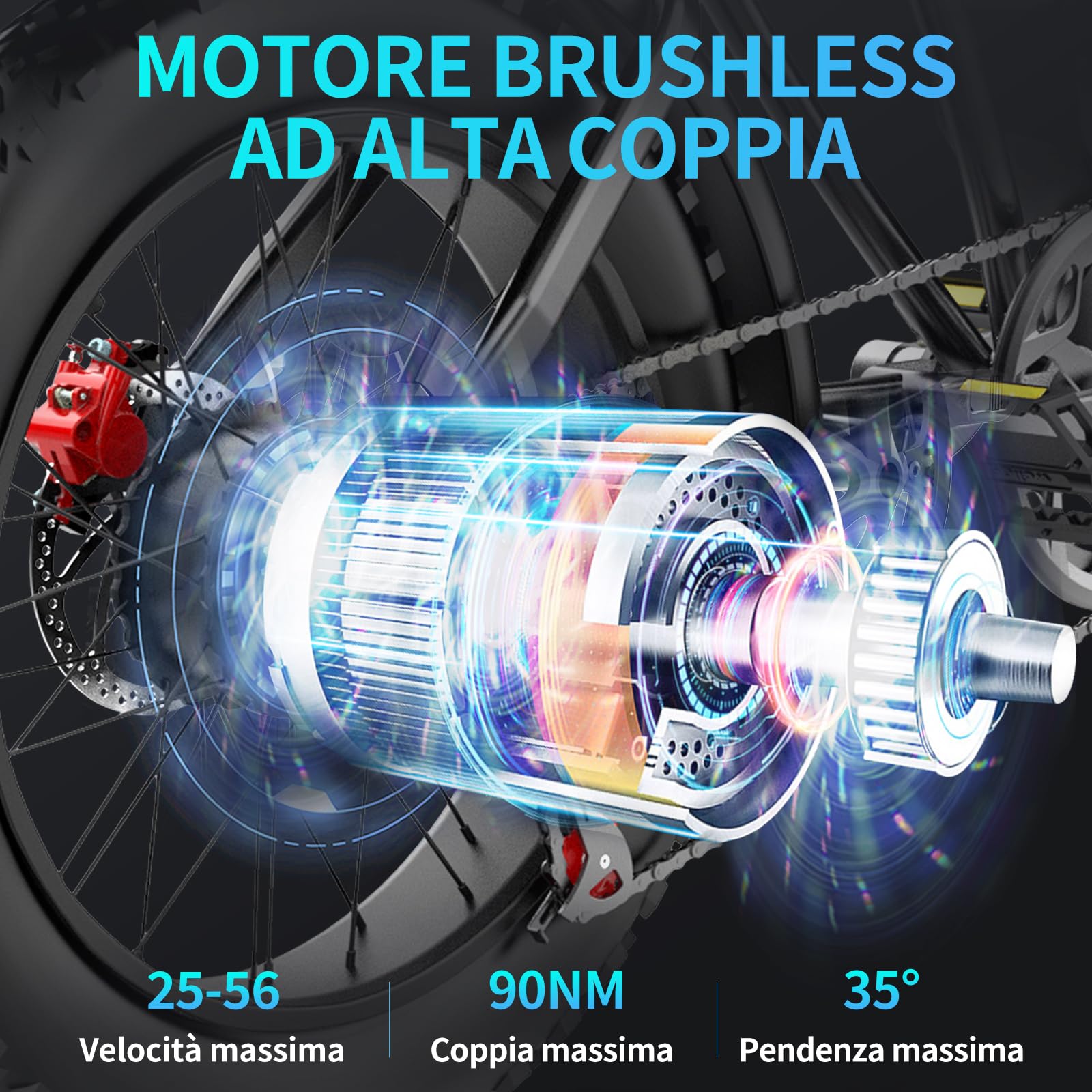 YVY Bici Elettrica, Batteria Rimovibile 20/40 Ah, Autonomia 120 km/150 km/300 km, Bicicletta Elettrica Uomo 7 Velocità, Ebike Doppia Sospensione, Doppio Disco, Schermo LCD