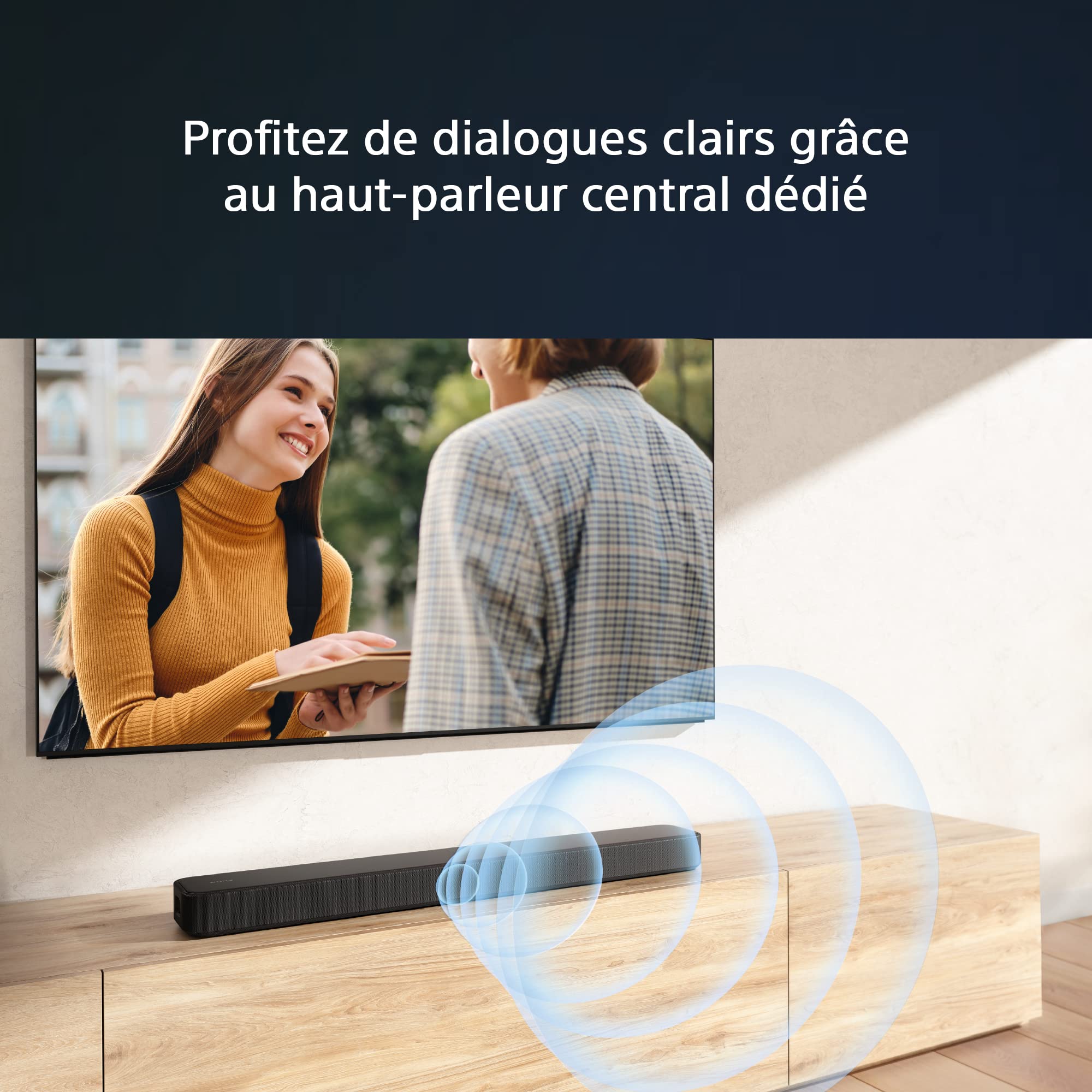 Sony HT-S2000 | Barre de Son Dolby Atmos® 3.1.(2) canaux | Vertical Surround Engine, Double caisson de graves intégré, Bluetooth, USB, Compatible SA-SW5/SA-SW3/SA-RS3S