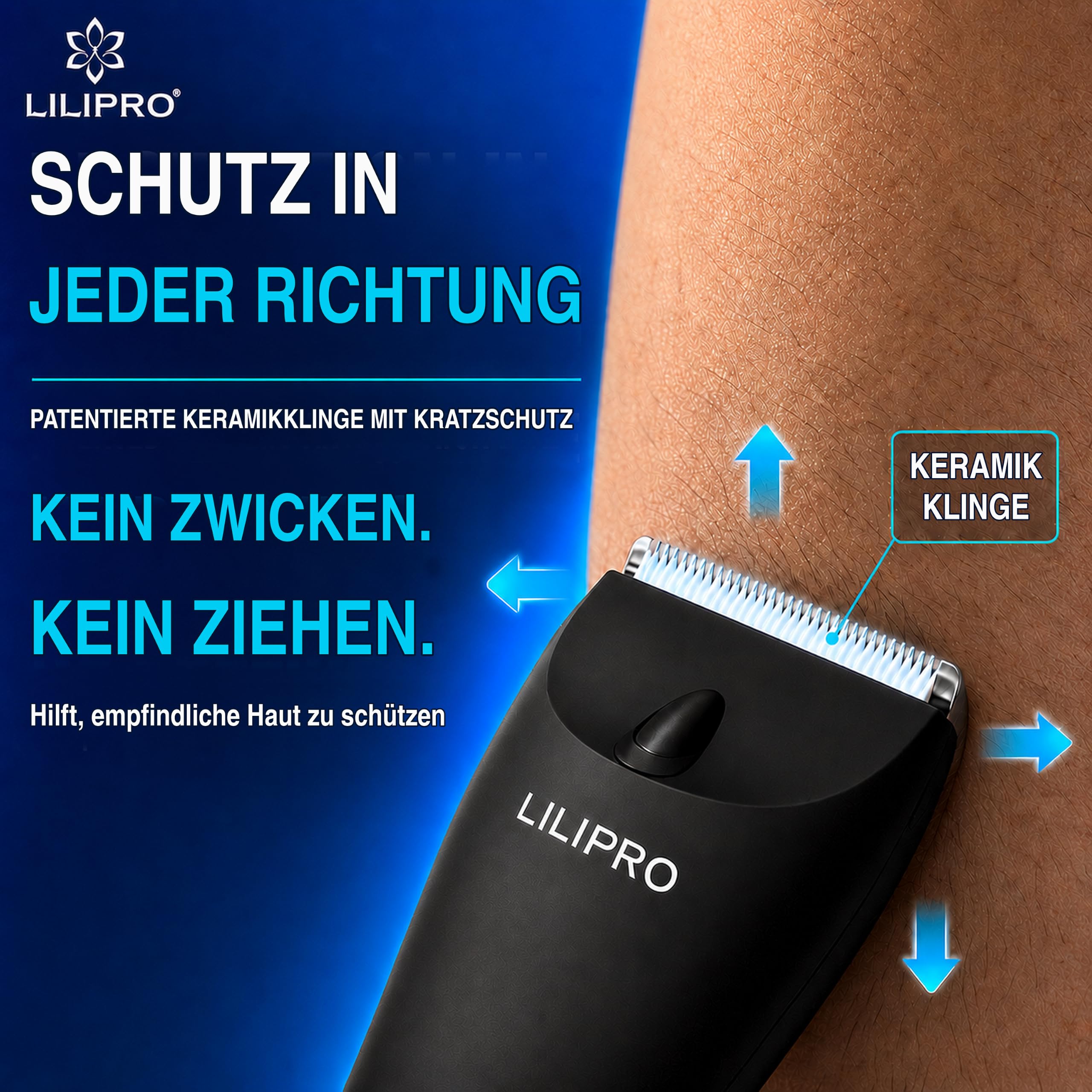 Groomer Körperhaartrimmer Body Trimmer, wasserdicht, Keramikklinge.
