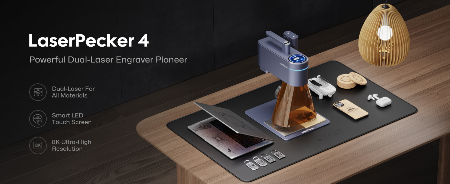 Amazon.com: LaserPecker LP4 Dual-Laser Engraver, Portable 8K