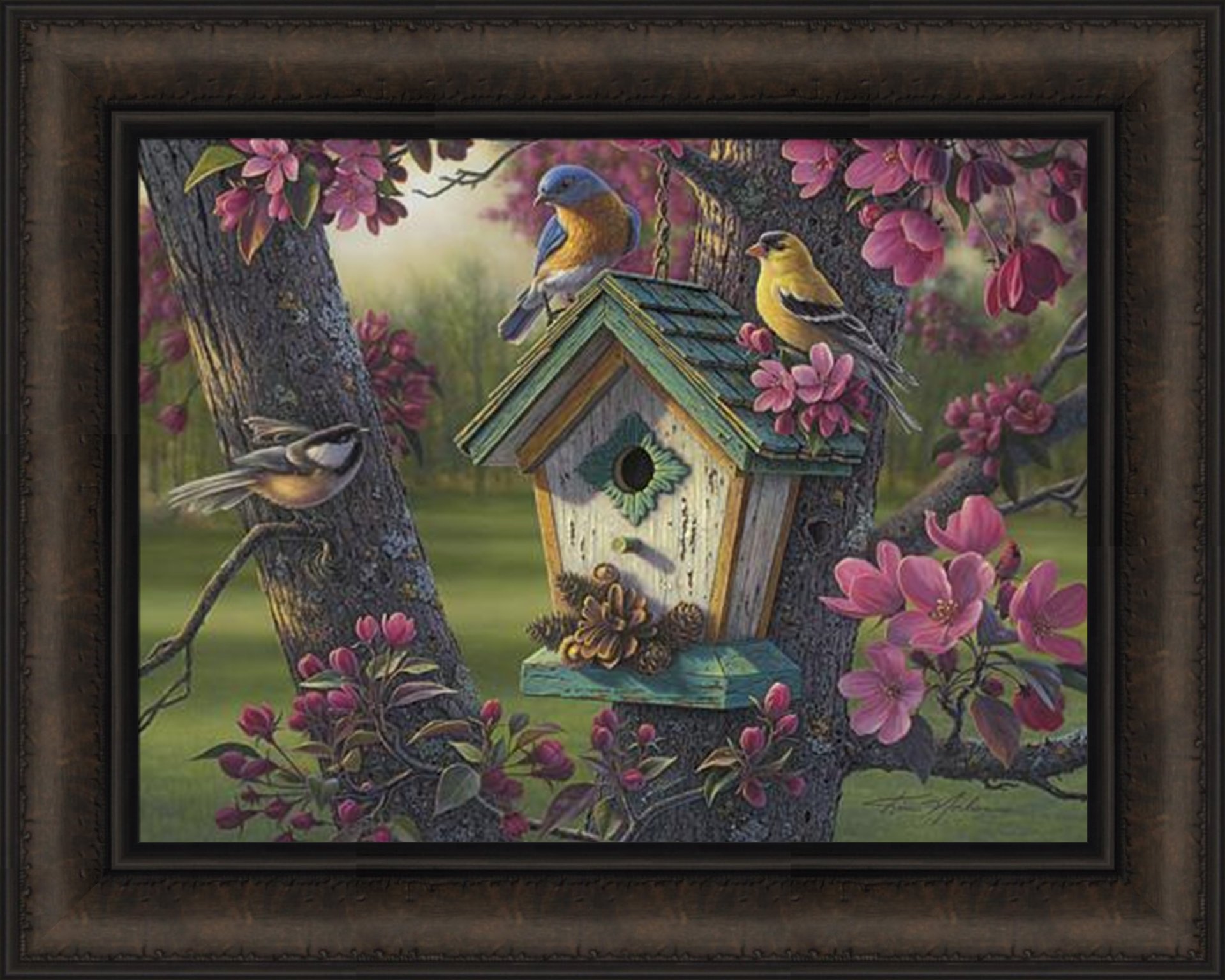 Amazon.com: Springtime Beauty by Kim Norlien 16x20 Song Birds