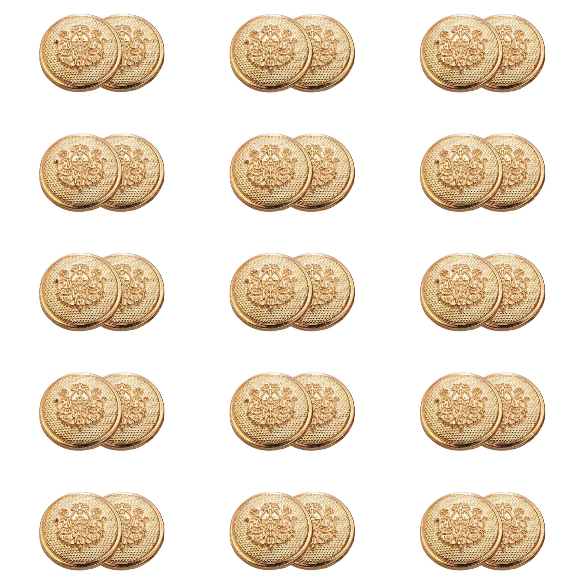 30 Bottoni Dorati 20mm Per Giacca O Cappotto - Metallo Vintage, Per Cucito Donna E Uomo