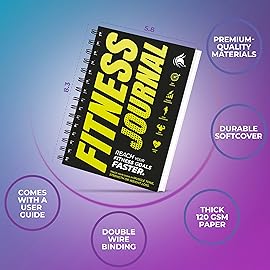 Clever Fox Fitness Journal Workout Log Book - Daily Fitness Planner Workout Journal for Women and Men. Spiral-Bound, Laminated Cover, Thick Pages, A5 (Neon Yellow)