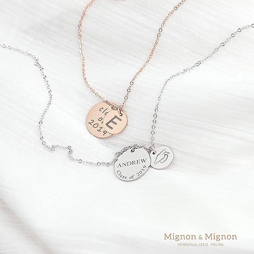Miniatura 2 de MignonandMignon Personalized Graduation Name Necklace College Graduate Gift High School Women Grad Class of 2021 Customized for Her - LCN-NC