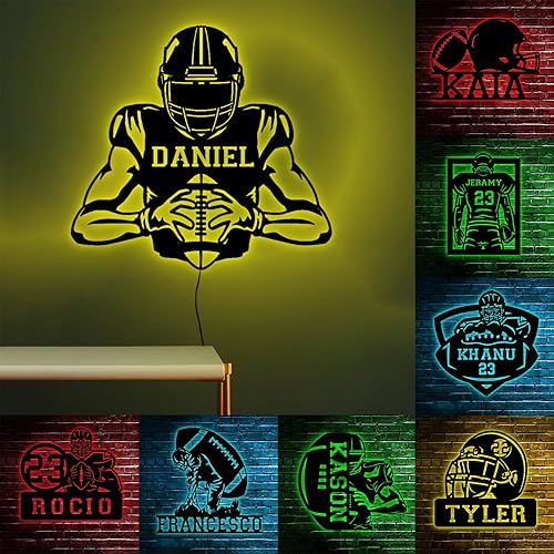 Miniatura 8 de Letrero de metal con nombre personalizado, luz de neón de béisbol, letreros de neón de béisbol personalizados para decoración de pared, regalo de