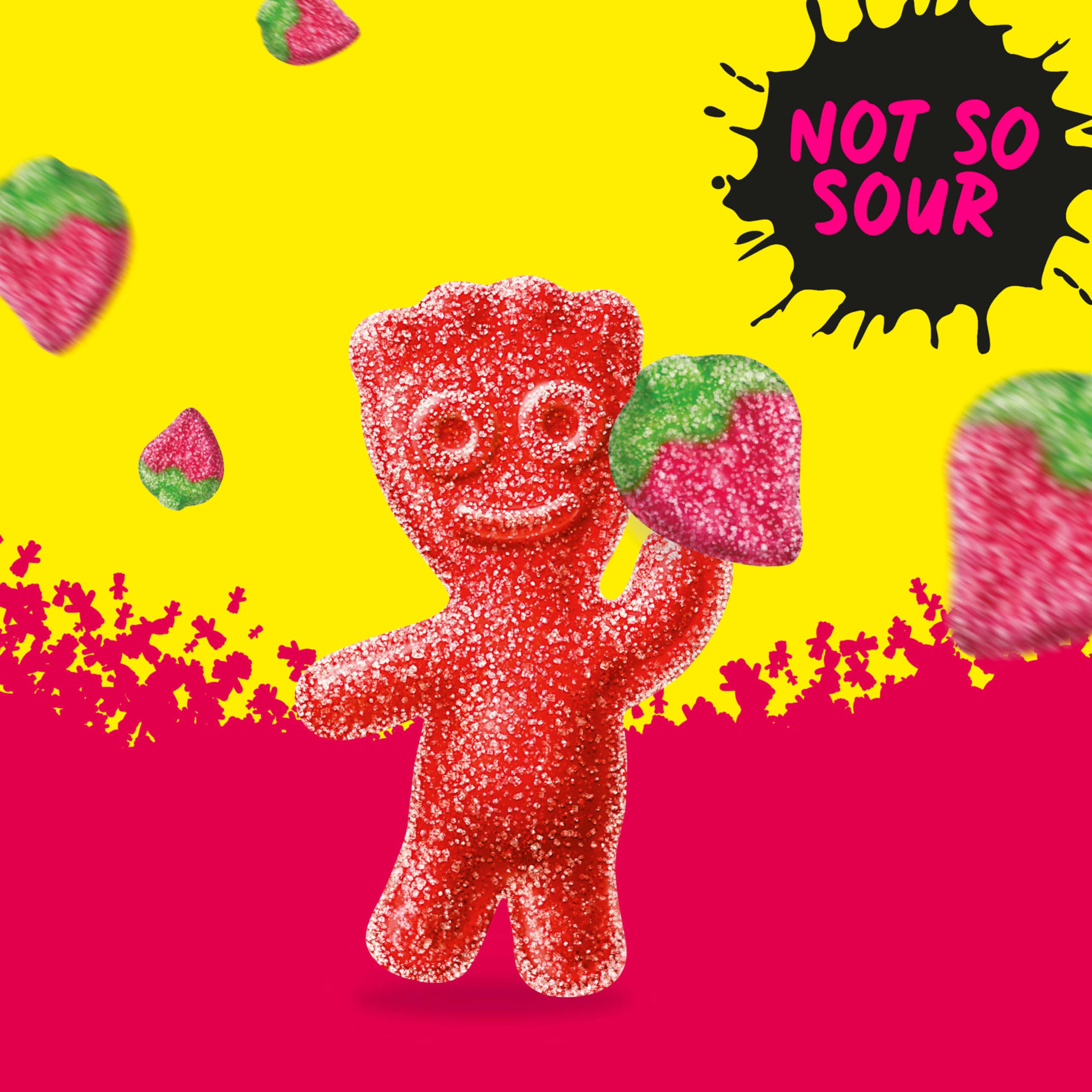 SOUR PATCH KIDS Caramelos suaves y masticables de fresa, bolsas de 340.2-102.1 g